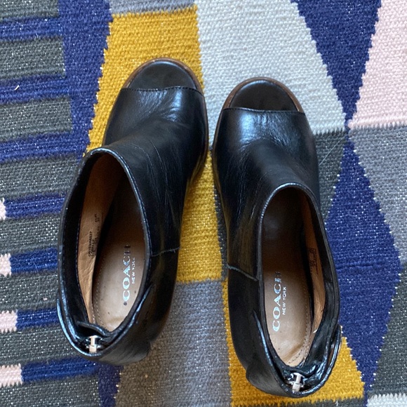 Coach Leather Peep Toe Heels - Picture 3 of 6